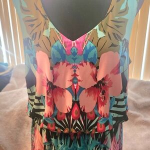 Vibrant Floral Sleeveless Maxi Dress